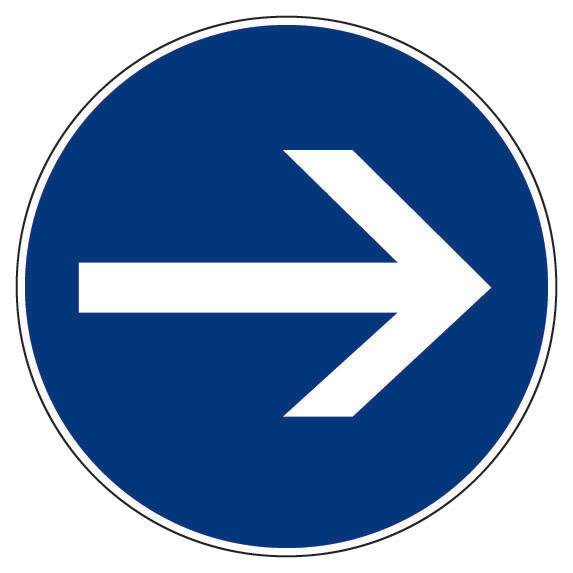 Panneaux d'obligations ronds 300mm ''Sens obligatoire'' - NOVAP - 4060408-0