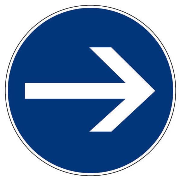 Panneaux d'obligations ronds 300mm ''Sens obligatoire'' - NOVAP - 4060408