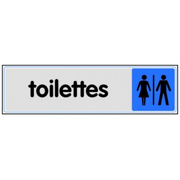 Plaque toilettes H/F en plexi couleur  170x45mm - NOVAP - 4033686
