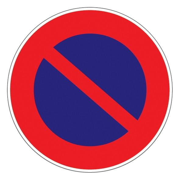 Panneau d'interdiction rond 300mm ''Stationnement interdit'' - NOVAP - 4060309-0