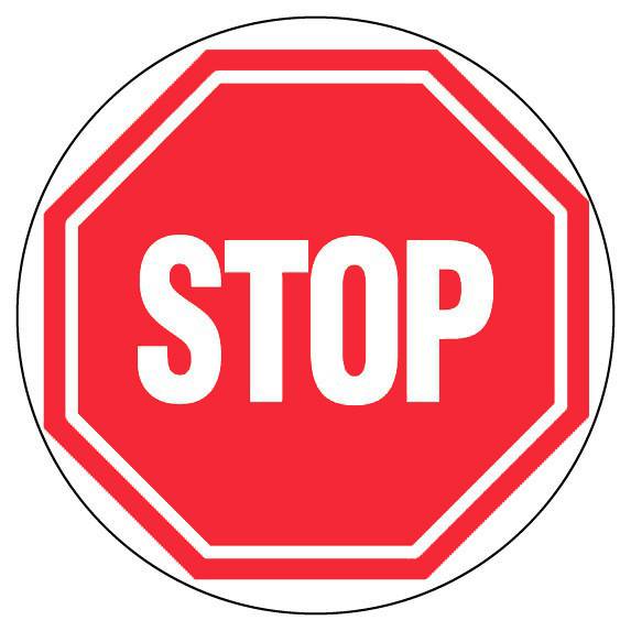 Panneau d'interdiction rond 300mm ''Stop'' - NOVAP - 4060712-0