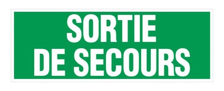 Plaque Sortie de secours 330x120mm GB39 - NOVAP - 4140391-0