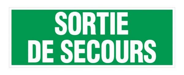 Plaque Sortie de secours 330x120mm GB39 - NOVAP - 4140391