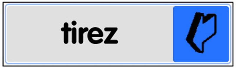 Plaquette tirez horizontale plexiglas couleur 170x45mm - NOVAP - 4033679-0