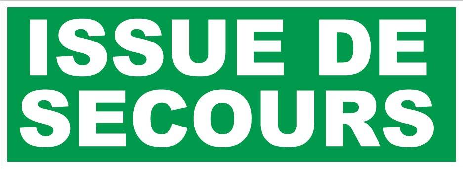 Panneaux d'évacuation rectangulaire 330 x 120mm ''Issue de secours'' - NOVAP - 4035567-0
