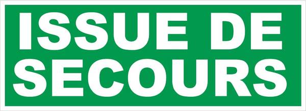 Panneaux d'évacuation rectangulaire 330 x 120mm ''Issue de secours'' - NOVAP - 4035567
