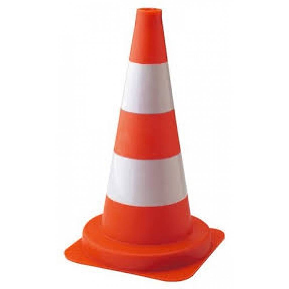 Cône en plastique fluorescente 50cm - TALIAPLAST - 520304-0