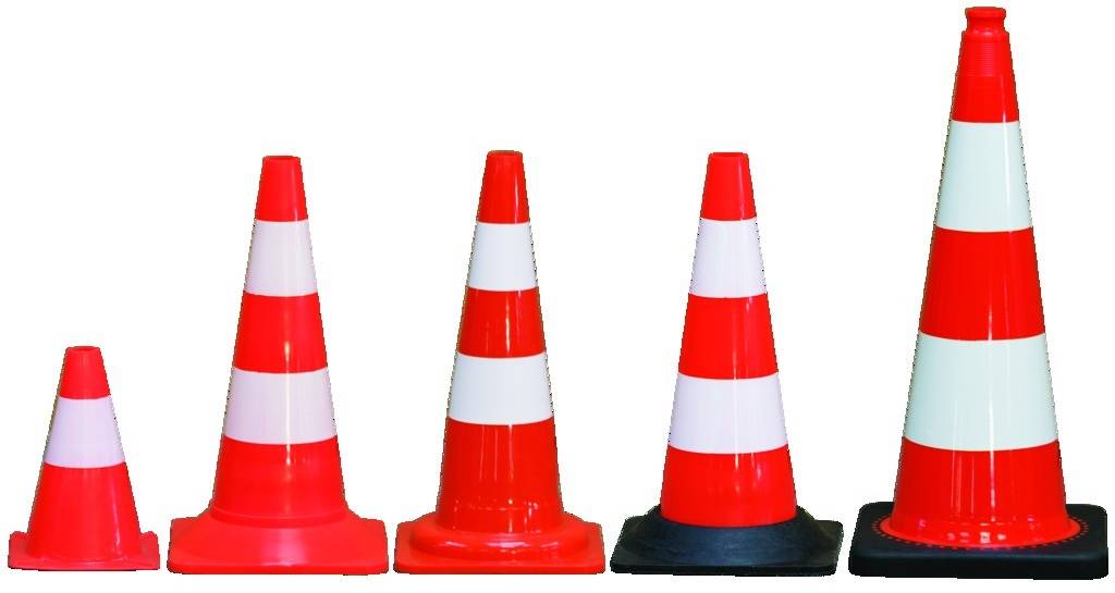 Cône en plastique fluorescente 50cm - TALIAPLAST - 520304-2