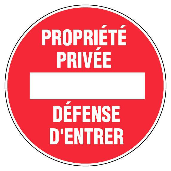 Panneau d'interdiction rond 300mm ''Propriété privée'' - NOVAP - 4061368-0