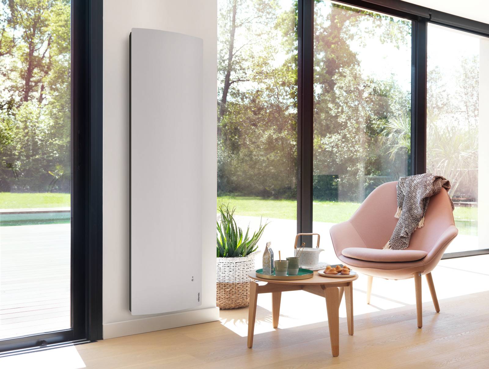 Radiateur Divali Connecté Lumineux - Blanc Vertical 1000 Watts - Carat Atlantic-1