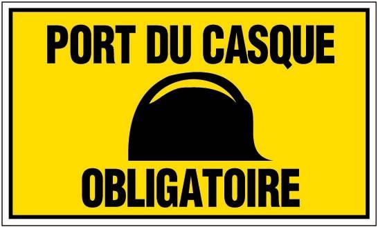 Panneau ''Port du casque obligatoire'' 330x200mm - NOVAP - 4160436-0