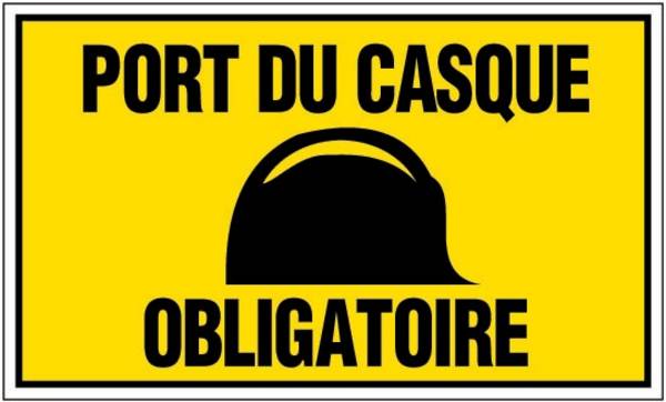 Panneau ''Port du casque obligatoire'' 330x200mm - NOVAP - 4160436