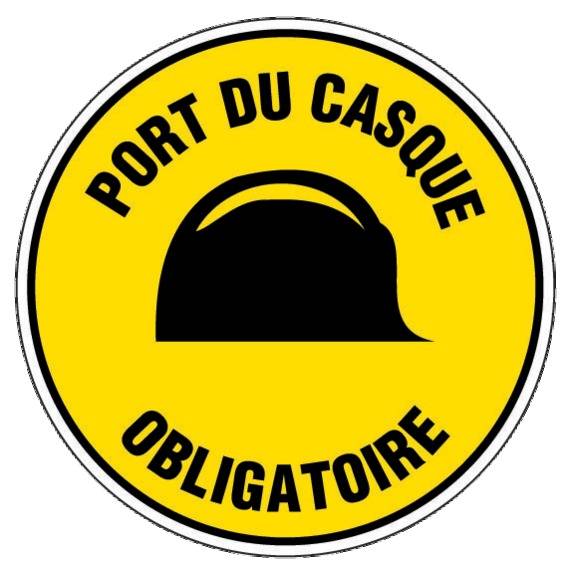 Panneau rond diamètre 300mm 'Port du casque obligatoire' - NOVAP - 4060613-0