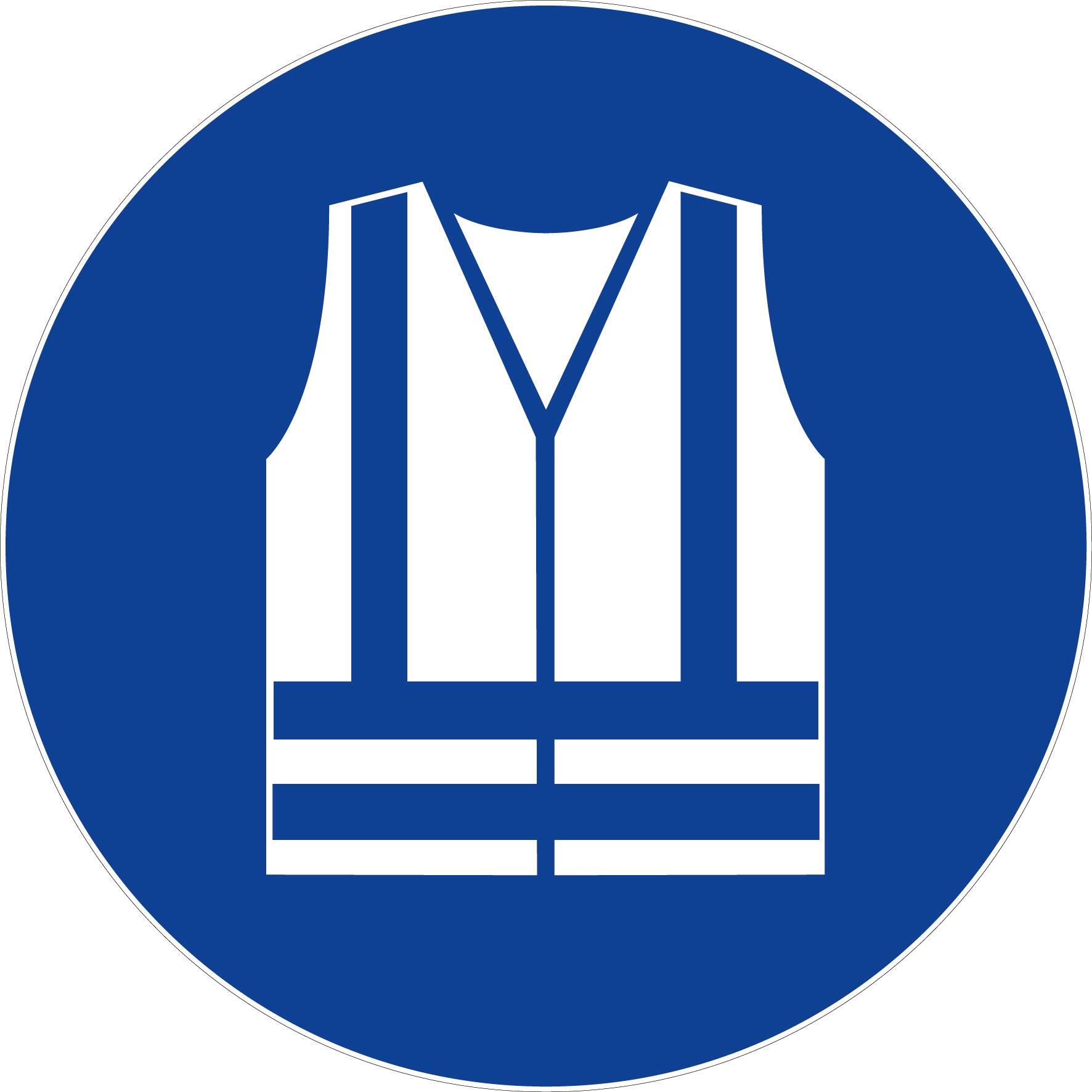 Panneaux d'obligations ronds 300mm ''Port du gilet réfléchissant'' - NOVAP - 4063508-0