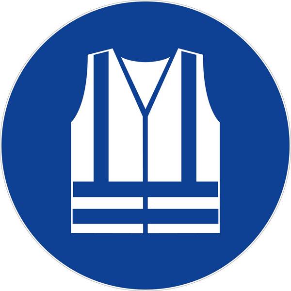 Panneaux d'obligations ronds 300mm ''Port du gilet réfléchissant'' - NOVAP - 4063508
