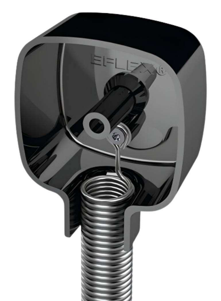 Passage de câble en applique diamètre 7mm + gain inox 40cm - SEWOSY - EFLEX-7-1