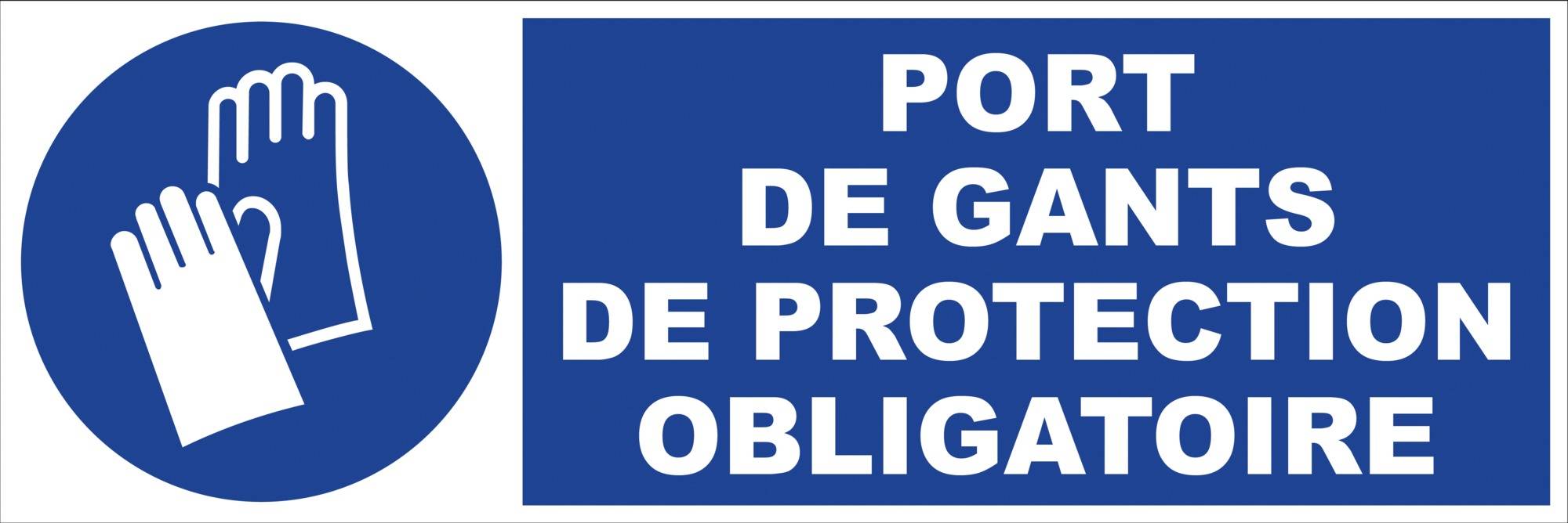 Panneau d'obligation rectangulaire 450x150mm 'Port de gants' - NOVAP - 4030685-0