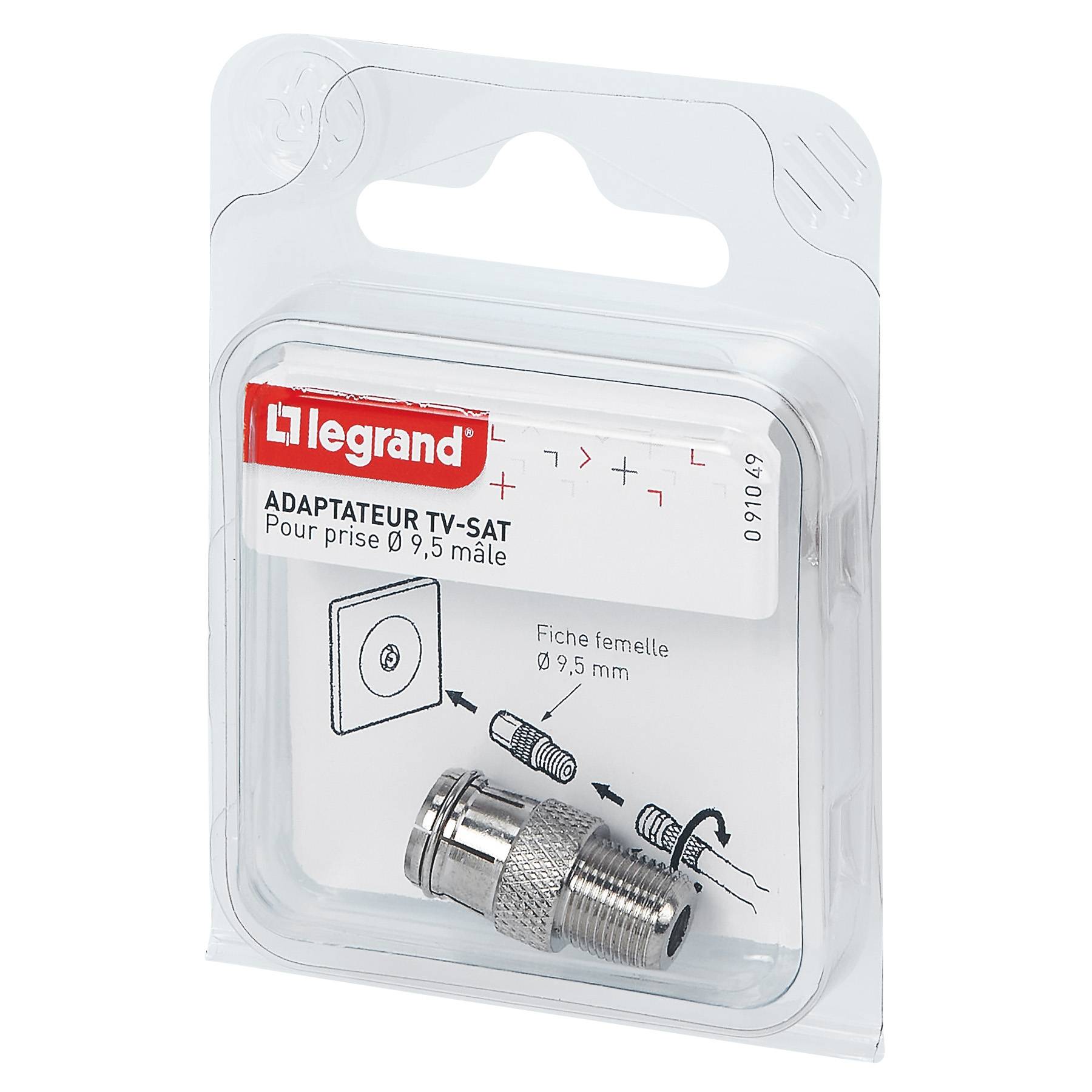 Adaptateur Tv F/m Legrand Connexion Tv Coaxiale Rapide - Legrand-2