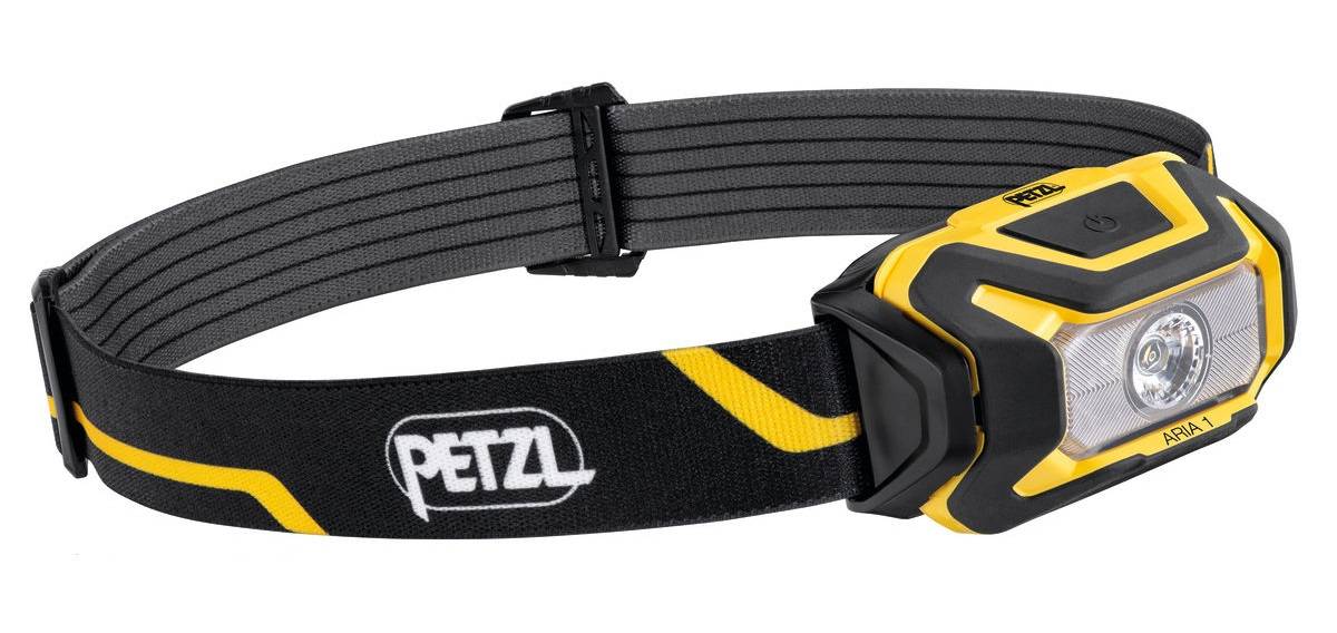 Lampe frontale Aria 1 noir - jaune + 3 piles AAA/LR03 - PETZL - E069AA00-0