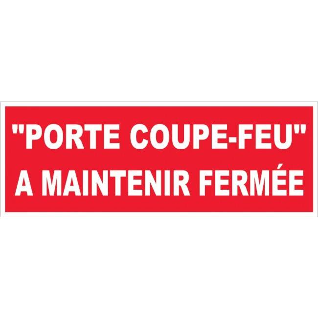 Plaque porte coupe feu à maintenir fermée rigide 330 x 120mm - NOVAP - 4140520-0