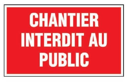 Panneau ''Chantier interdit au public'' 330x200mm - NOVAP - 4160665-0