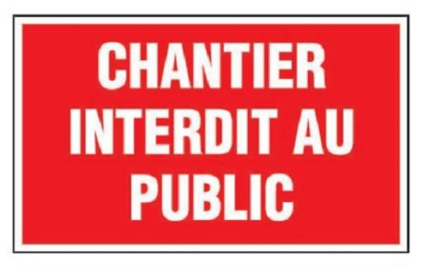 Panneau ''Chantier interdit au public'' 330x200mm - NOVAP - 4160665