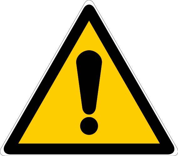 Panneau d'avertissements 100mm danger général - NOVAP - 4180021-0