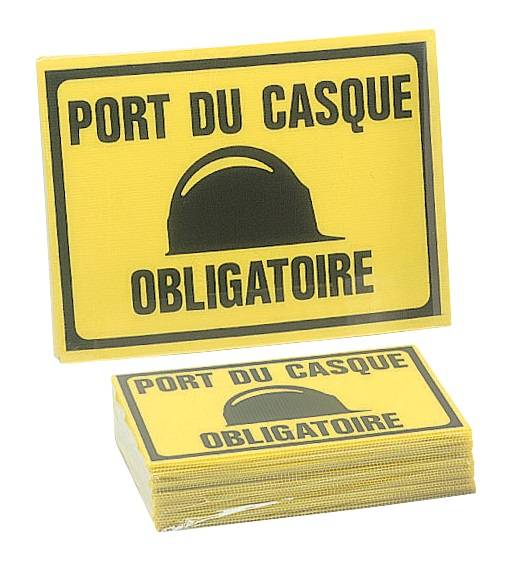Lot de 25 panneaux de chantier ''Port du casque obligatoire'' - NOVAP - 4304342-0