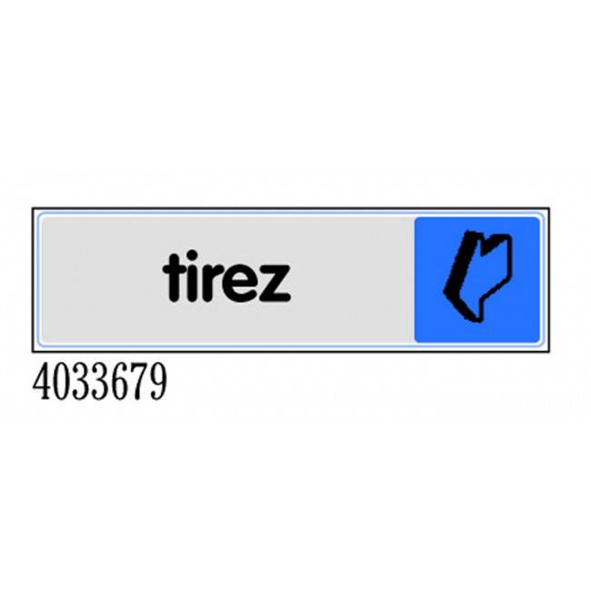Plaquette de porte ''Tirez'' en Plexiglas 170 x 45mm - NOVAP - 4033679-0