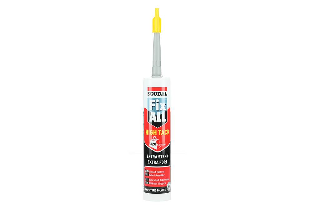 Mastic colle Fix All High Tack gris cartouche 290ml - SOUDAL - 100270-2