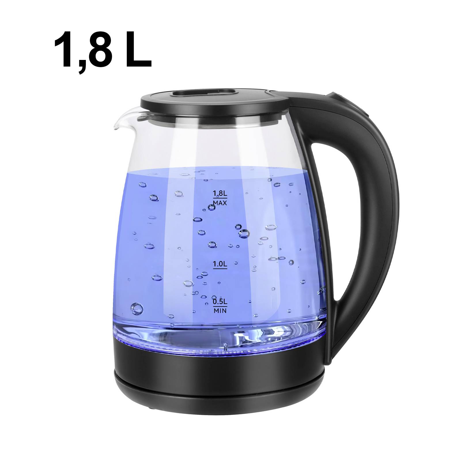 Bouilloire Électrique 1.8 L 1500W avec Éclairage LED et Arrêt Automatique-3