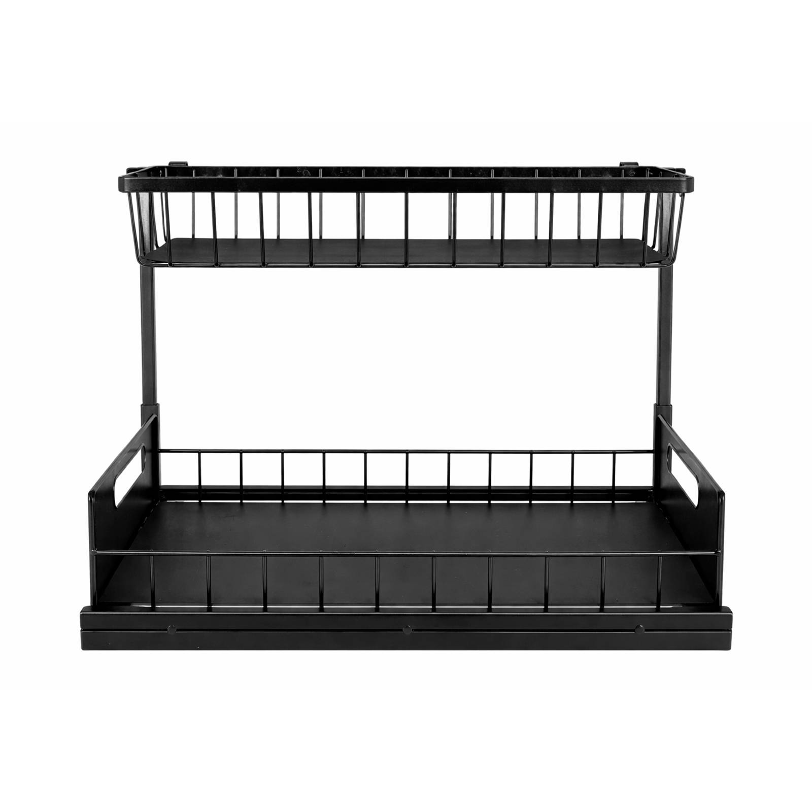 Rangement Sous Évier en Métal Multi-Usages 2 Niveaux Amovible-1