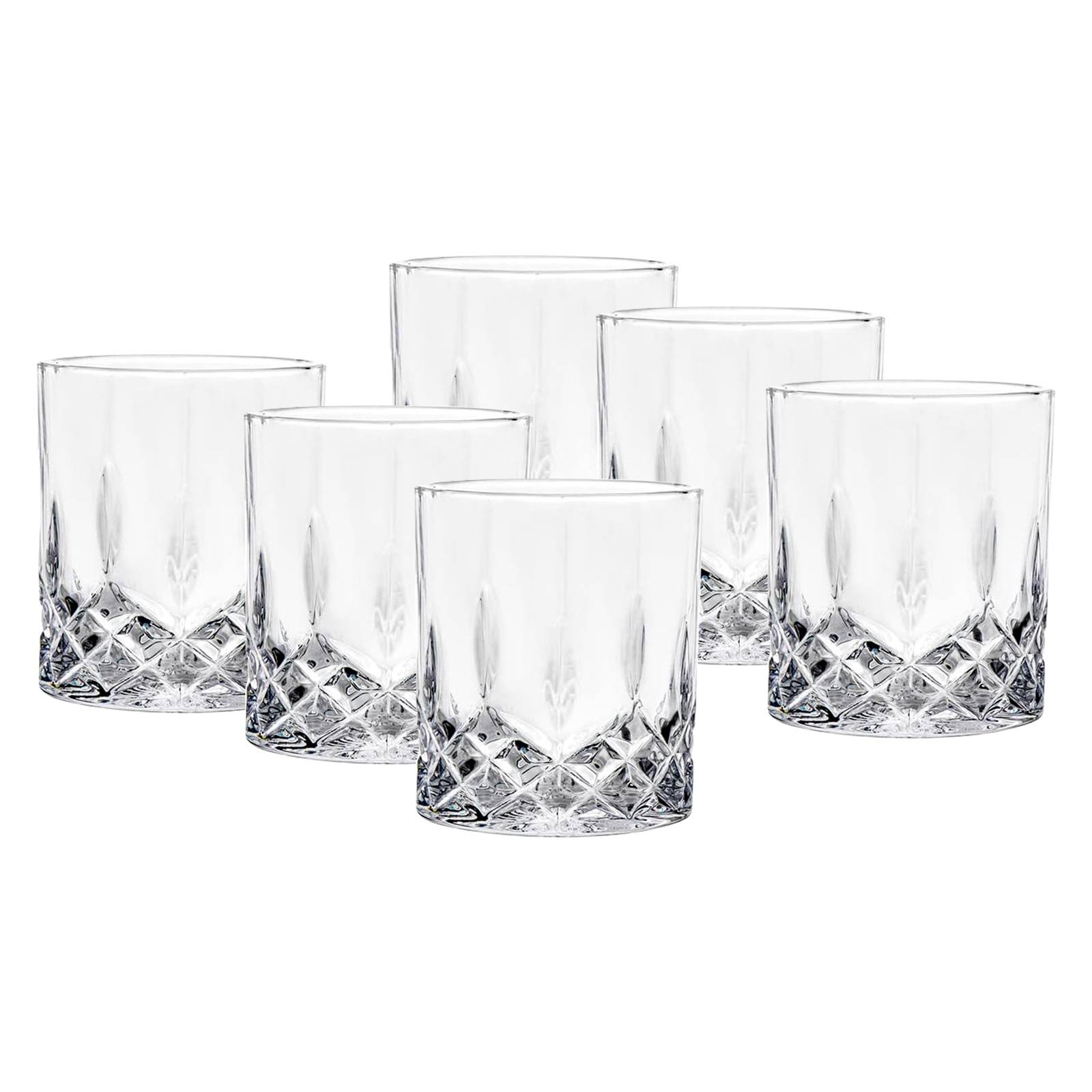 Pack de 6 Verres à Whisky 350 ml Finition Effet Cristal-0