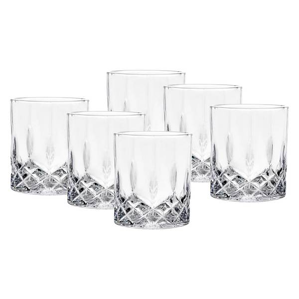 Pack de 6 Verres à Whisky 350 ml Finition Effet Cristal