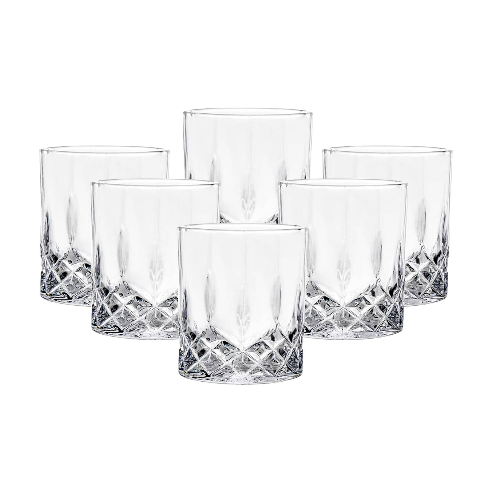 Pack de 6 Verres à Whisky 350 ml Finition Effet Cristal-1