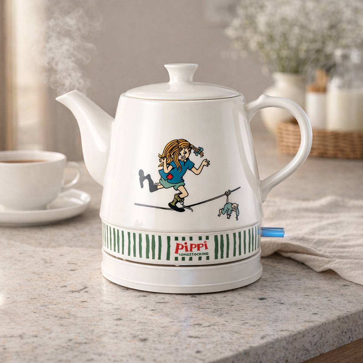 Bouilloire Électrique en Céramique 0.8L 1750W Chauffage Rapide-2