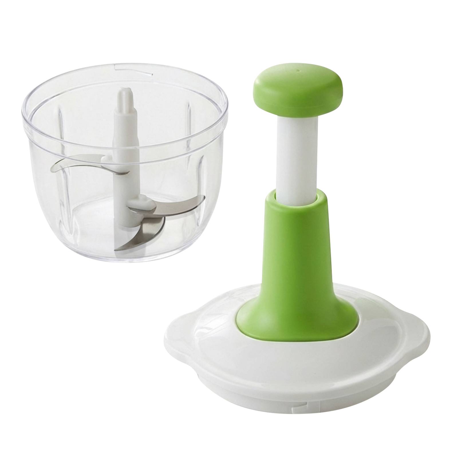 Hachoir Manuel Multifonction avec Lames Inox et Bol 2L-1