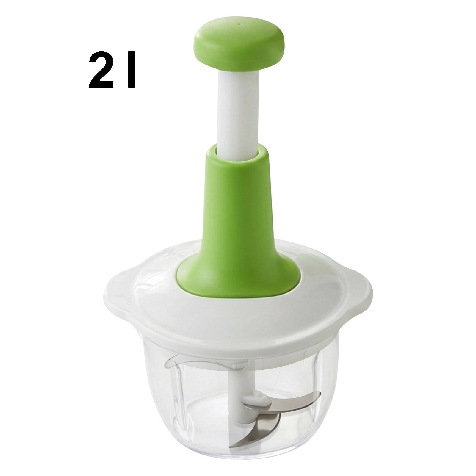 Hachoir Manuel Multifonction avec Lames Inox et Bol 2L-4