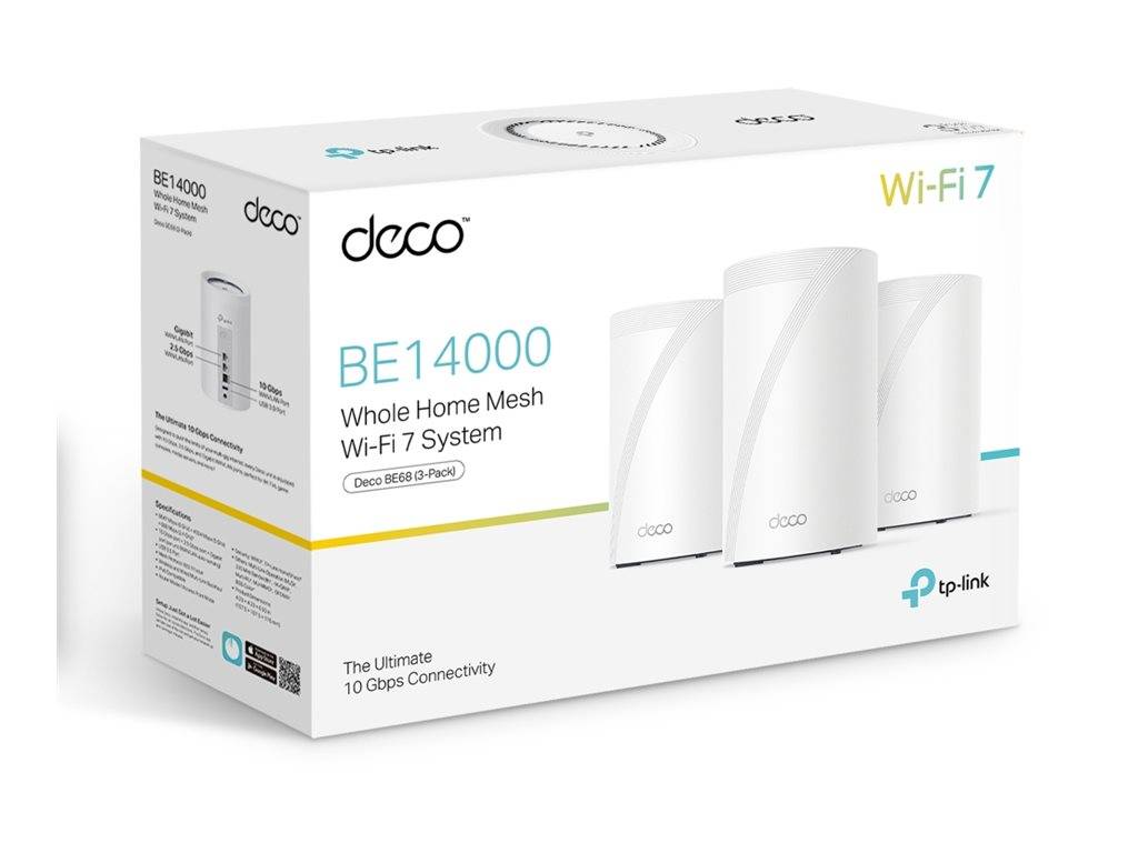 TP-LINK Système Wi-Fi Mesh pour toute la maison BE14000 Deco BE68 pack de 3 UE MT7988D + MT7995A + MT7976DA + MT7977A +-0