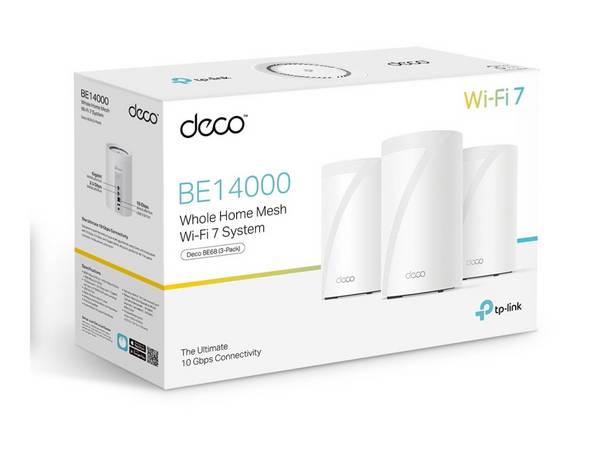TP-LINK Système Wi-Fi Mesh pour toute la maison BE14000 Deco BE68 pack de 3 UE MT7988D + MT7995A + MT7976DA + MT7977A +