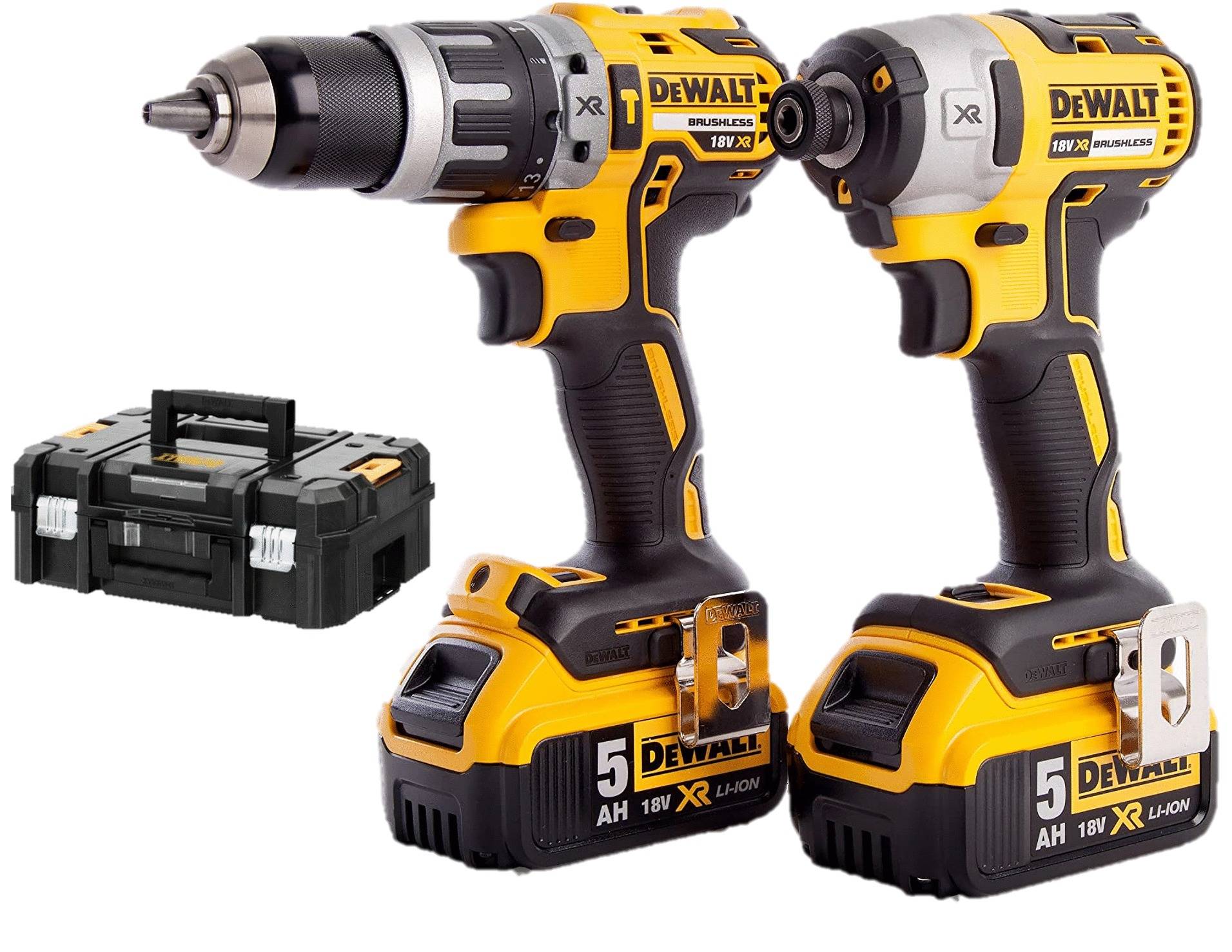 Coffret Perceuse Visseuse à Percussion Et Visseuse à Chocs 18v - 5ah Dewalt dck266p2t-1