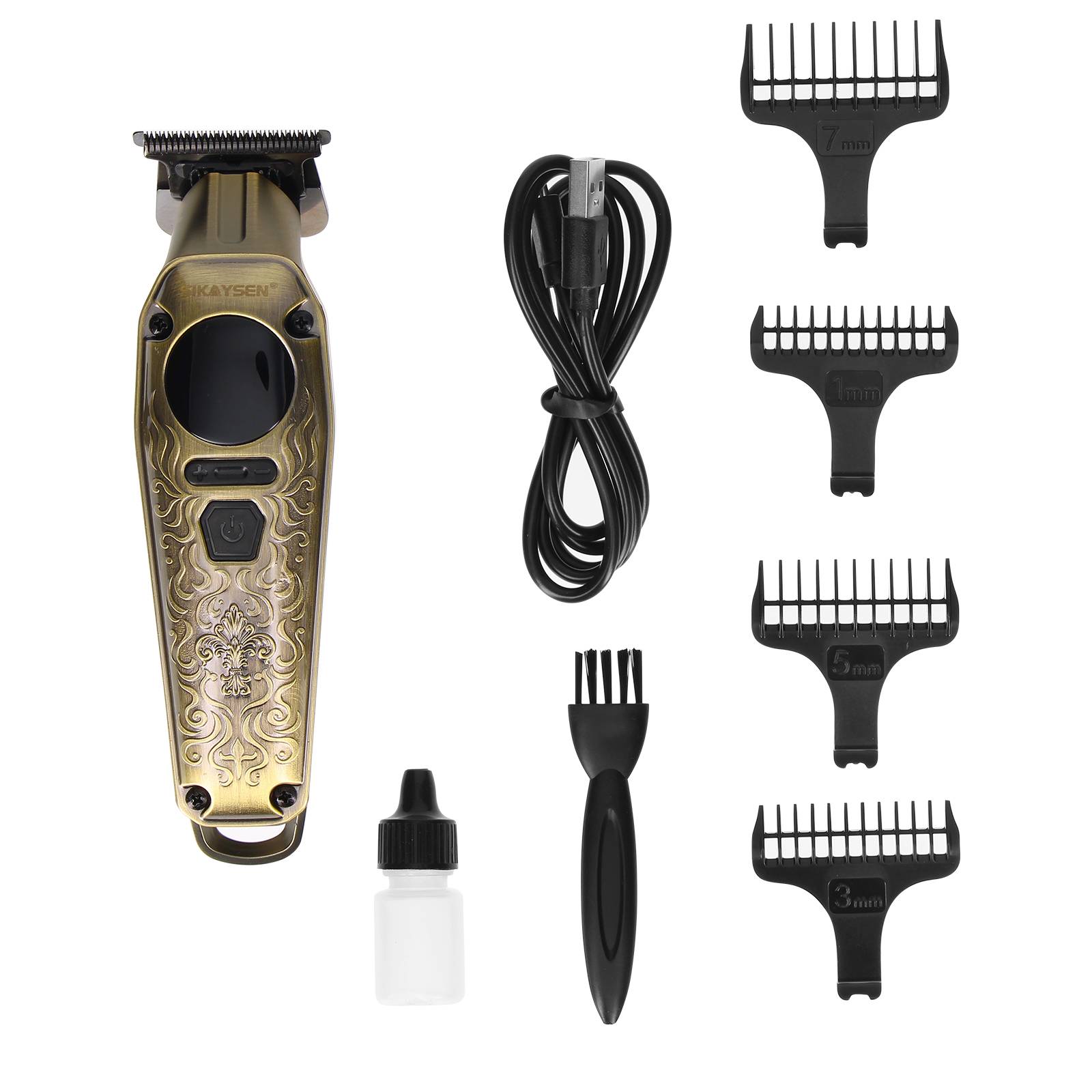 Tondeuse Cheveux Électrique avec Écran LED Rechargeable-1
