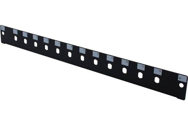 Façade nue 12 ST/FC pour tiroir optique 1U-0
