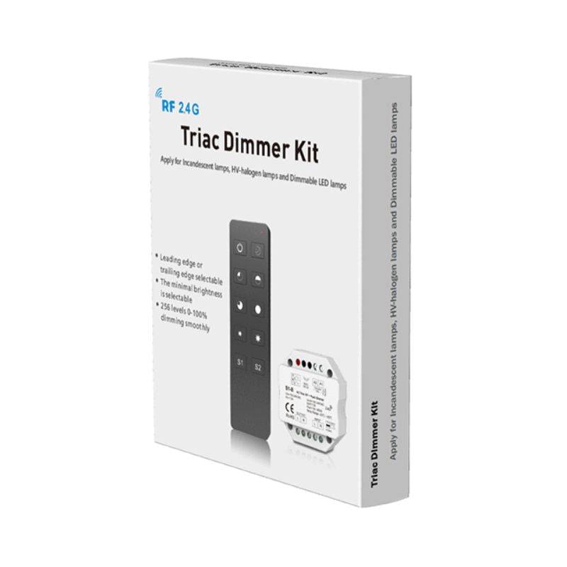 Kit Variateur LED 220V 360W TRIAC Dimmer + Push Dim avec Télécommande - Noir - SILAMP-3
