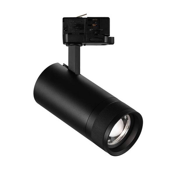 Spot LED sur Rail Noir Angle Ajustable Triphasé 30W 15-60° CCT TRIAC Dimmable - 3000K/4000K/6000K - SILAMP
