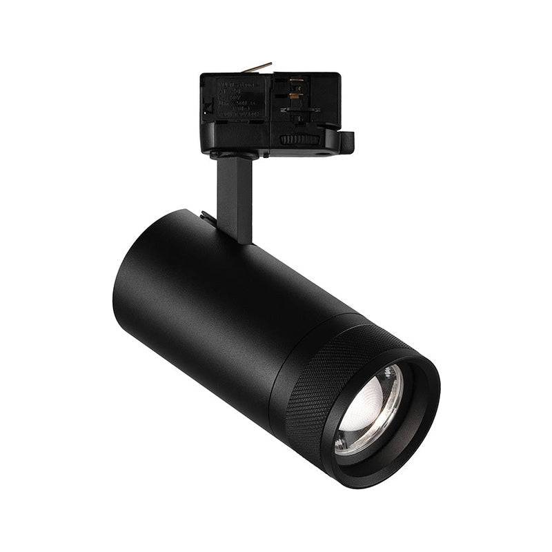 Spot LED sur Rail Noir Angle Ajustable Triphasé 30W 15-60° CCT TRIAC Dimmable - 3000K/4000K/6000K - SILAMP-0