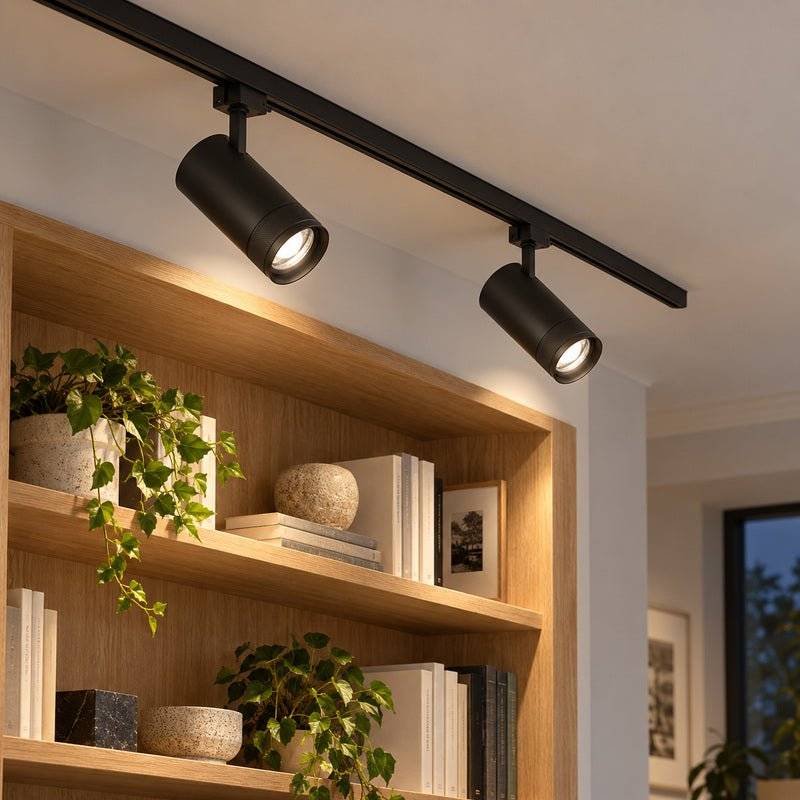Spot LED sur Rail Noir Angle Ajustable Triphasé 30W 15-60° CCT TRIAC Dimmable - 3000K/4000K/6000K - SILAMP-2