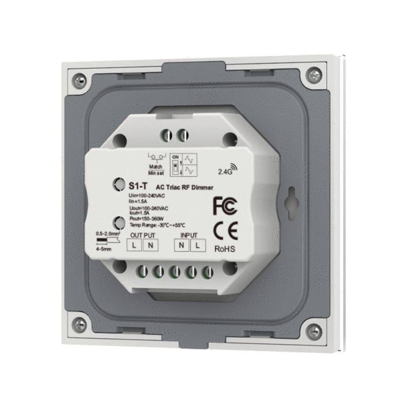 Variateur LED Tactile Monocouleur 220V AC 360W TRIAC - Blanc - SILAMP-3