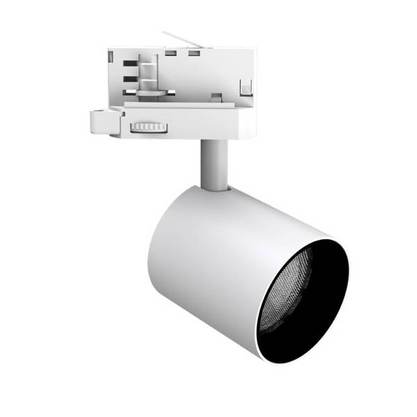 Spot LED sur Rail Blanc Triphasé 24W 36° TRIAC Dimmable - Blanc Neutre 4000K - 5500K - SILAMP