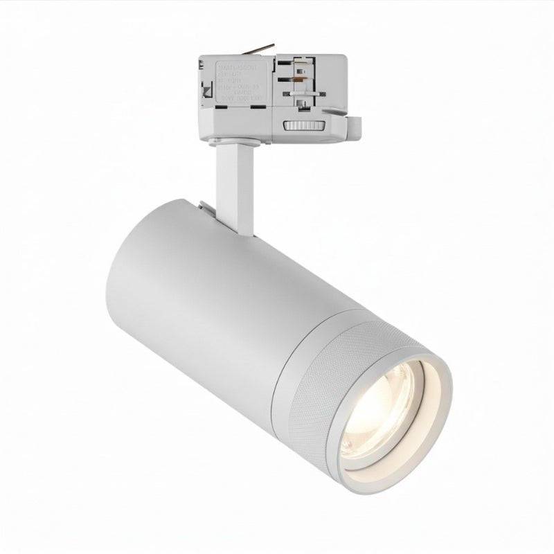 Spot LED sur Rail Blanc Angle Ajustable Triphasé 30W 15-60° CCT TRIAC Dimmable - 3000K/4000K/6000K - SILAMP-0